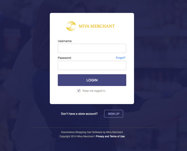 Miva Merchant: Login Redesigned 2